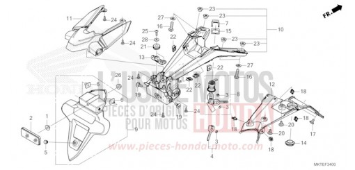 GARDE-BOUE ARRIERE ADV750S de 2025